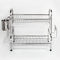 BLCNZLORY DISH DRYING RACK 2 TIER BOWL PLATE DISH DRAINER DRYING RACK - SILVER - Like New