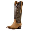 ARIAT WOMEN'S ARENA DIRT WESTERN BOOT TAN ROUGHOUT/TOFFEE CRUNCH - SIZE 9.5 - Like New