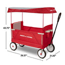 RADIO FLYER FOLDABLE WAGON KIDS ROLLING CART BABY STROLLER BEACH CART - RED - Brand New