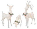 Top Treasures 3-Piece Lighted Deer Family Garland 210 UL Lights-White - Brand New
