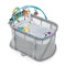 BABY EINSTEIN KICK & SNOOZE 3-IN-1 FOLDABLE PLAYARD BASSINET PIANO TOY - GRAY - Like New
