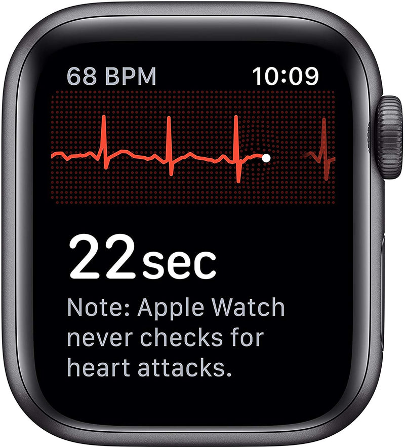 Apple Watch 5 GPS 44mm Space Gray Aluminum Case Black Sport Band MWVF2LL/A - Like New