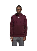 ADIDAS MENS TEAM ISSUE HOODIE - SIZE MEN L - TEAM COLLEGIATE BURGUNDY/WHITE - Like New