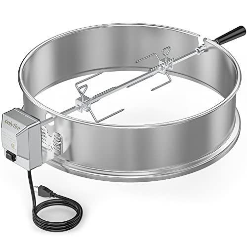 ONLYFIRE Stainless Steel Rotisserie Ring for Weber 22" Kettle Grills - Like New