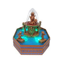 TOP TREASURES CHRISTMAS VILLAGE TABLETOP FOUNTAIN PRE-LIT WINTER SNOW VILLAGE - Like New