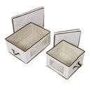Honey-Can-Do 2-Pack Closet Fabric Storage Box Lid Clear-View Window SFT-09986 - Brand New