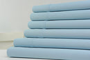 KATHY IRELAND 1200 THREAD COUNT 6 PIECE COTTON RICH SHEET SET - KING - SKY BLUE - Like New