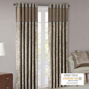 MADISON PARK PAISLEY PATTERN 84" ADULT CURTAIN MP40-2712 - BLUE/BROWN - Like New