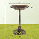 VINGLI Pedestal Bird Bath - Garden Decor - Copper - Brand New