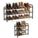 ENJOYBASICS 3 TIER METAL SMALL SHOES SHELF, XJEB0004, BLACK - Like New