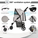 Timati Dog Stroller 3 Wheels Pet Stroller Foldable Dog Cat Carrier B0BQM68R3S - Brand New