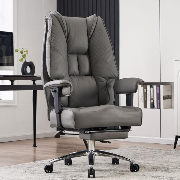 EXCEBET BIG AND TALL OFFICE CHAIR 400LBS WIDE SEAT LEATHER HIGH BACK EXECUTIVE - Like New