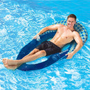 Kelsyus Deluxe Inflatable Mesh Floating Chaise Swimming Lounger, Diamond - Brand New