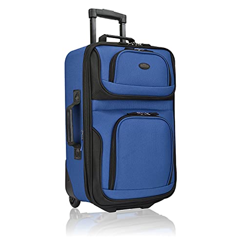 US TRAVELER U.S. TRAVELER RIO LIGHTWEIGHT CARRY-ON SUITCASE 20" - ROYAL BLUE - Brand New