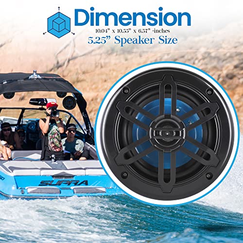 PYLE 5.25”WATERPROOF OFF-ROAD SPEAKER 180W MARINE WOOFER PLMRWK59BK - BLACK - Like New