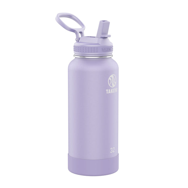 Takeya Actives Insulated Stainless Steel Water Bottle, 32 Ounce, Lavender Field - Brand New