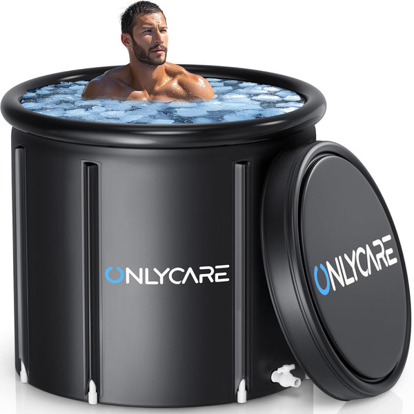 ONLYCARE ICE BATH TUB FOR ATHLETES - UPGRADE XXL 135 GAL COLD PLUNGE TUB -BLACK - Like New
