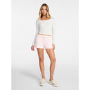 NO BOUNDARIES WOMEN'S FOLDOVER FLEECE SHORT - SIZE: WOMEN M - PINK CAMEO - Brand New