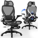 ELABEAT X100 ERGONOMIC OFFICE CHAIR WITH FOOTREST ADJUSTABLE 3D - BLACK - Like New