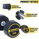 ToughFit 35LB Dumbbell - PEV Coated & Non-slip knurl Iron Handle B09NN8DQSK - Brand New