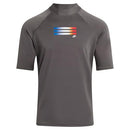 KANU SURF LINEAR/CHARCOAL MEN MERCURY UPF 50+ SUN PROTECTIVE RASHGUARD XL - Brand New