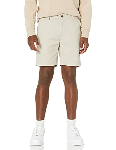 AMAZON ESSENTIALS MEN'S SLIM-FIT 7" CHINO SHORT - STONE - Brand New