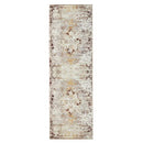 Superior Vintage Medallion Washable Runner Rug Cotton Backing, 2' 7" x 8',Cream - Like New