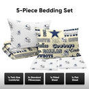FOCO Unisex-Adult NFL Team Logo Bed in a Bag Comforter Sheets Pillow Cases - Like New