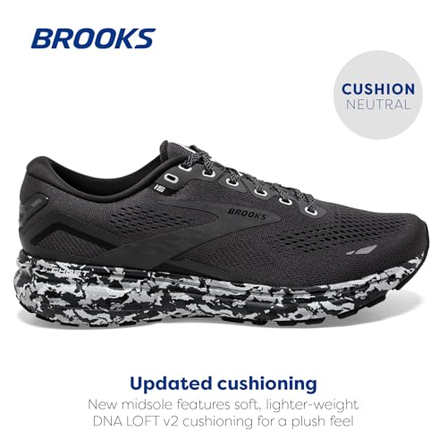 Brooks Men's Ghost 15 Neutral Running Shoe Ebony/Black/Oyster Size 9.5 - Like New