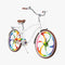 JETSON 24'' ZEPHYR CRUISER BIKE - WHITE/RAINBOW - Brand New