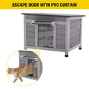 AIVITUVIN CAT HOUSE WATERPROOF OUTDOOR INDOOR RABBIT HUTCH AIR-12-B - GRAY - Like New