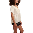 Lucky Brand Women's Crochet Yoke Babydoll Top Whisper White L B0CSQNL2FV - Brand New
