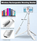 TONEOF 67" Cell Phone Selfie Stick Tripod,Smartphone Tripod Stand All-in-1 WHITE - Like New