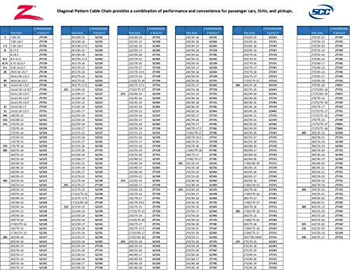 SCC SZ335 SHUR GRIP SUPER Z PASSENGER CAR TIRE TRACTION CHAIN - BLACK Like New