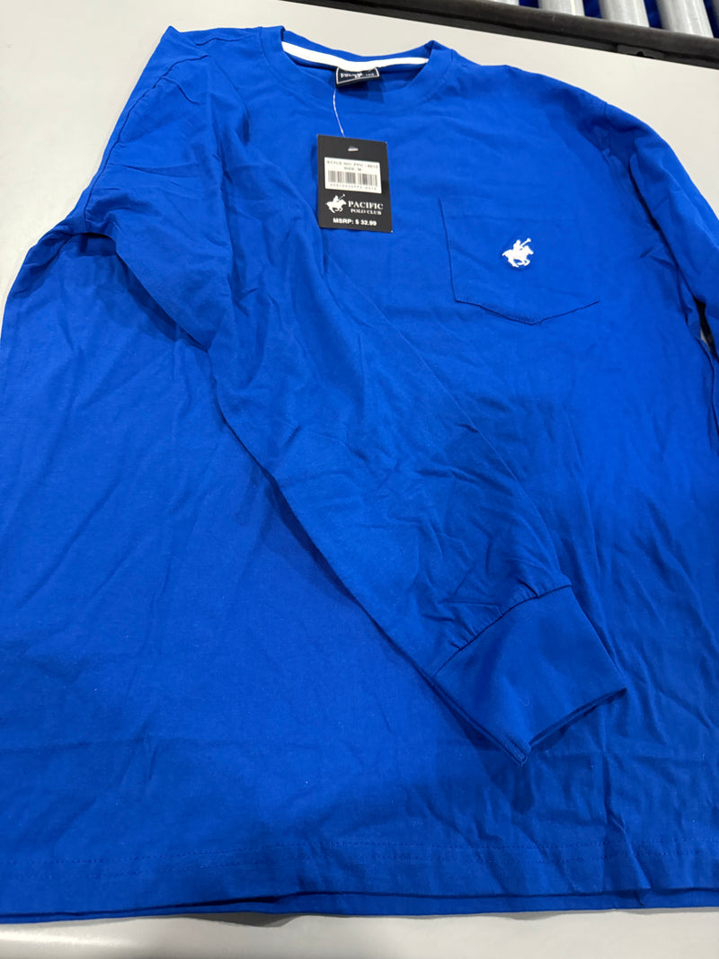 PACIFIC POLO CLUB MEN'S PACIFIC POLO CLUB SOFT BREATHABLE TEES - SIZE: M - BLUE - Brand New
