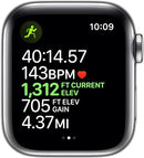 APPLE WATCH SERIES 5 GPS + CELL, 44MM SILVER STAINLESS STEEL & WHITE BAND - Like New
