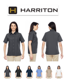 M545W Harriton Ladies Advantage Snap Closure Short-Sleeve Shirt - Brand New