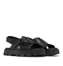 NL5219 SOREL REIN CBTM CRISSCROSS SANDALS WOMEN'S SANDALS BLACK/BLACK SIZE 8 - Like New