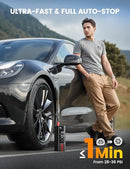 LAMICALL PORTABLE CAR TIRE INFLATOR 4X FASTER CORDLESS AIR COMPRESSOR - BLACK - Like New