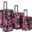 ROCKLAND IMPULSE 4PC SOFTSIDE UPRIGHT LUGGAGE SET TAG TELES, F108, PUCCI - Like New