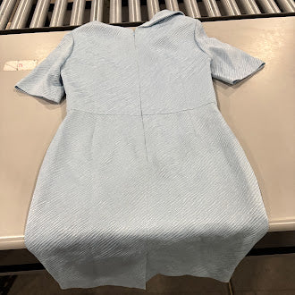 OSCAR DE LA RENTA SILK DRESS - SIZE: WOMEN SIZE 12 - LIGHT BLUE - Brand New