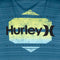 HURLEY BOYS' LONG SLEEVE HOODED GRAPHIC T-SHIRT YOUTH M RIFT BLUE HEATHER - Brand New