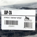 Middle Atlantic LBP-2A 2" Offset L-Shaped Lace Bar for Rackrail (10 Pack) - Brand New