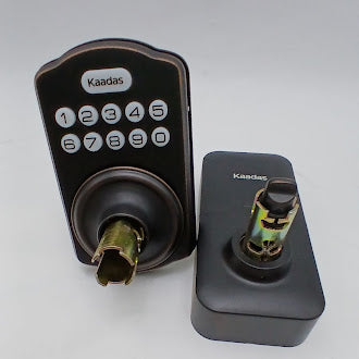 KAADAS ELECTRONIC KEYPAD LEVER DOOR LOCK - OIL-RUBBED BRONZE - Like New