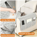 Arfntevss Waterproof L Shape Sectional Couch Covers Washable Velvet - Light Gray - Brand New