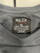 KELTEX T-SHIRT 100% COTTON - SIZE: 2XL - GRAY - Like New