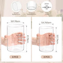 COMSAF GLASS CYLINDER VASES PACK OF 16 CLEAR BUD - CLEAR - Like New