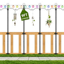 4 Pack String Light Poles, 9FT Light Poles for Outside, Heavy Duty, Black - Brand New