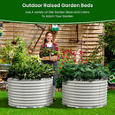 OLLE 32" TALL RAISED GARDENING GALVANIZED RAISED GARDEN BEDS - IVORY - Like New