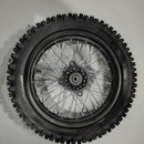 ZHEN TING 80/100-12 REAR TIRE TUBE RIM 12" WHEEL DIRT PIT BIKE - BLACK/CHROME - Like New